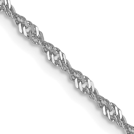 Leslie's 14K White Gold 1.6mm Singapore Chain