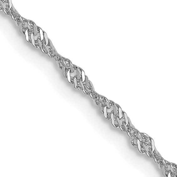 Leslie's 14K White Gold 1.3mm Singapore Chain