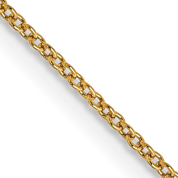 14K 24 inch .9mm Cable with Spring Ring Clasp Chain